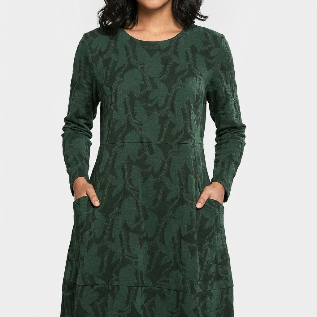 Sage Textured Midi Dress - Fit & Cut
