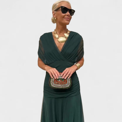 Andrea Wrap Dress | Feminine Drape, Elegant Movement