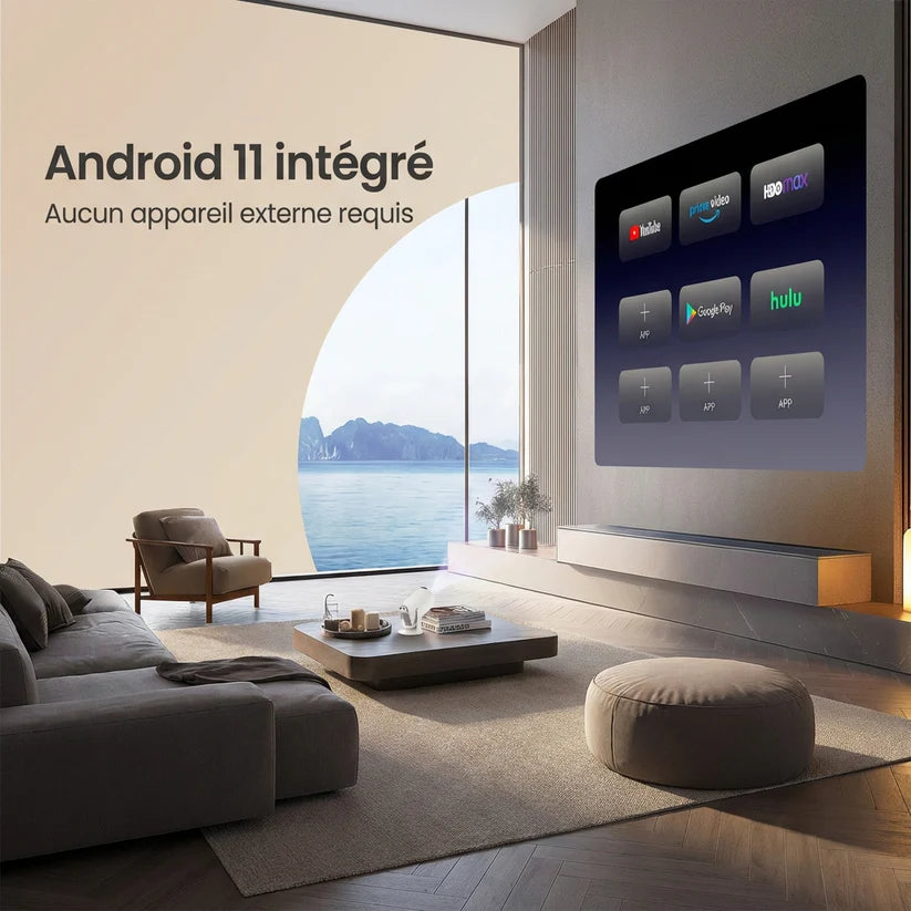 4K-kompatibel projektor - Wi-Fi og Bluetooth