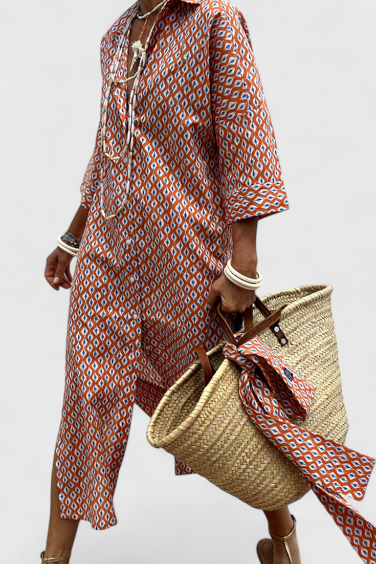 Harbor Stripe Shirt Dress | Button-Front, Coastal, Relaxed