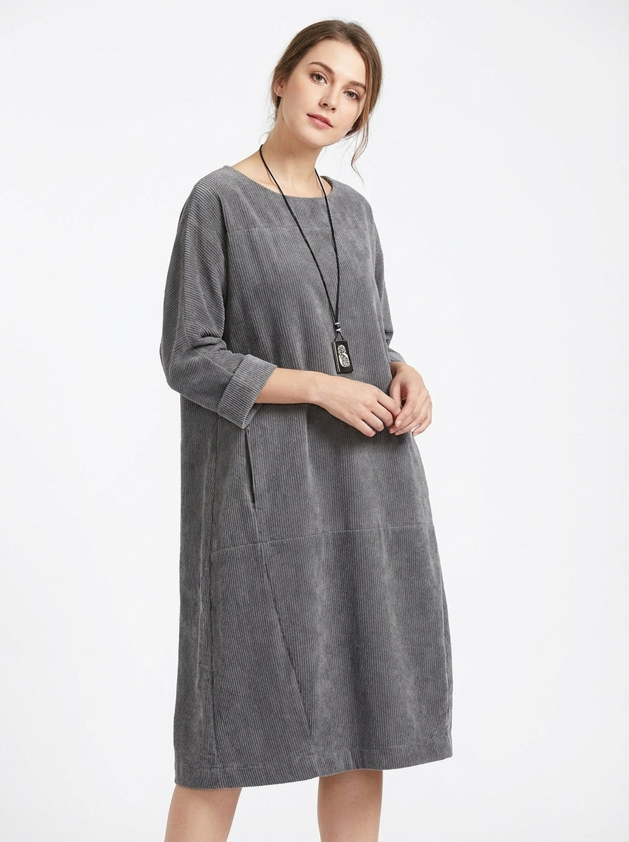 Maria Relaxed Dress - Grey